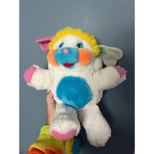 Vintage Popples Plush White Yellow Pink Blue Multi-Color 80s Retro Toy 11 inch
